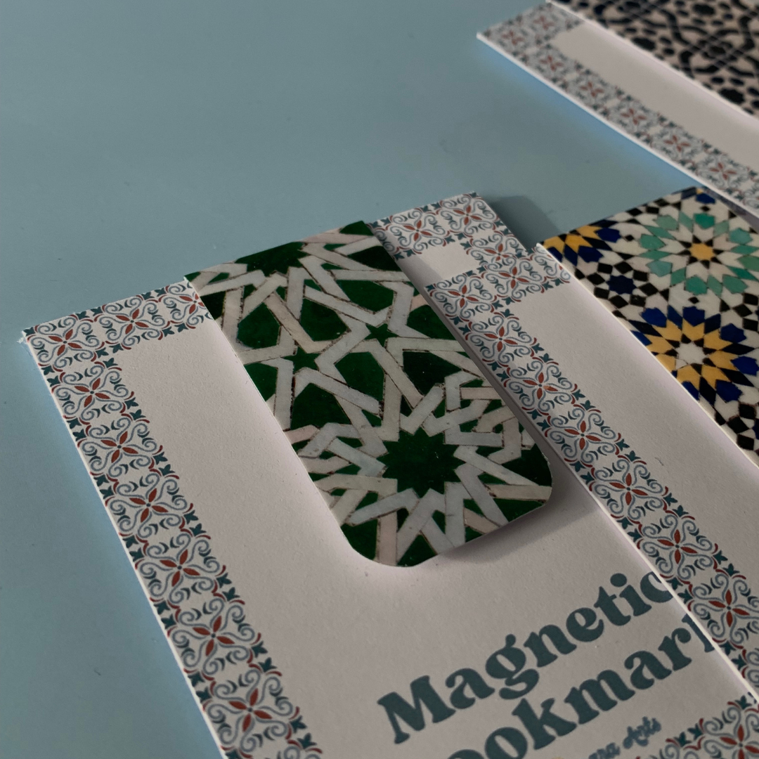 Magnetic bookmark - Zelij patterns