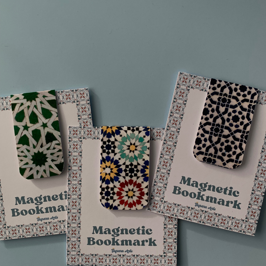 Magnetic bookmark - Zelij patterns